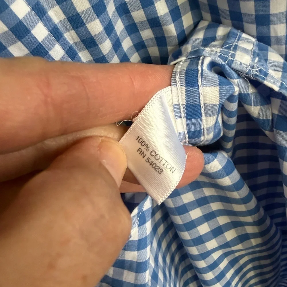 Banana Republic size L Soft Wash Tailored Slim fit gingham Checkered Men's Shirt